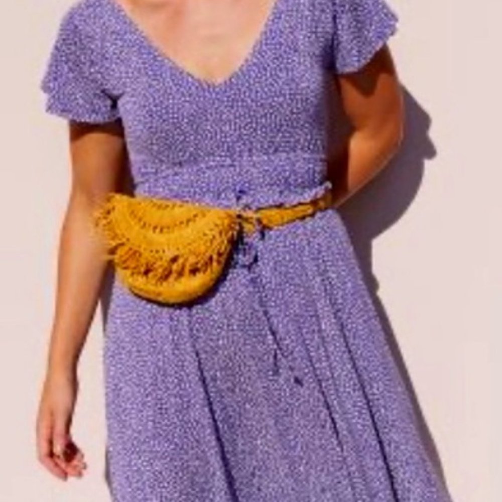 Anthropologie Maeve Resfeber Flutter-Sleeve Dress